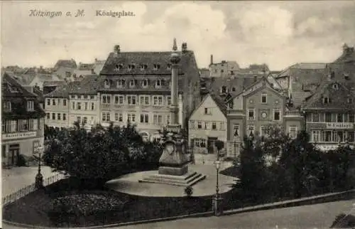 Ak Kitzingen in Mainfranken Bayern, Königsplatz