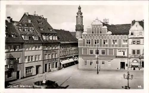 Ak Weimar in Thüringen, Markt
