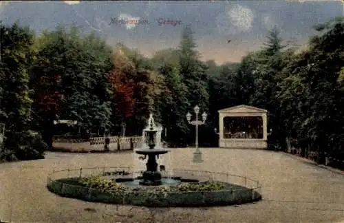 Ak Nordhausen in Thüringen, Gehege, Springbrunnen