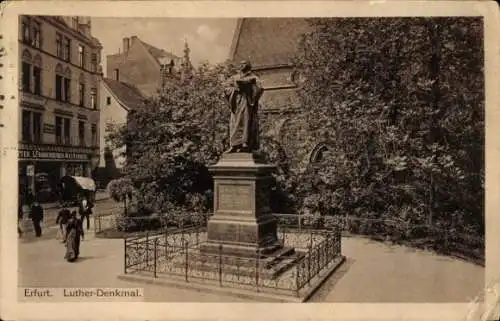 Ak Erfurt in Thüringen, Martin Luther Denkmal