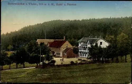 Ak Gehlberg Suhl in Thüringen, Schmücke, Hotel und Pension