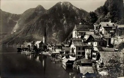 Ak Hallstatt im Salzkammergut Oberösterreich, Teilansicht mit Hirlatz