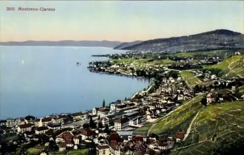 Ak Clarens Montreux Kanton Waadt, Panorama, Küste