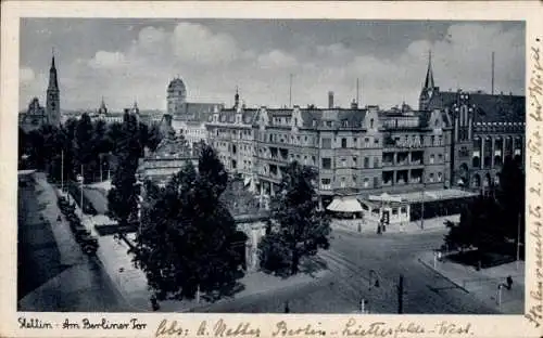 Ak Szczecin Stettin Pommern, Am Berliner Tor