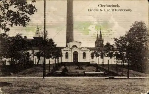 Ak Ciechocinek Hermannsbad Westpreußen, Łazienki N. 1 od ul Nieszawskiej