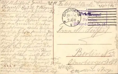 Ak Grudziądz Graudenz Westpreußen, Winterhafen, Bootshaus, Weichselbrücke