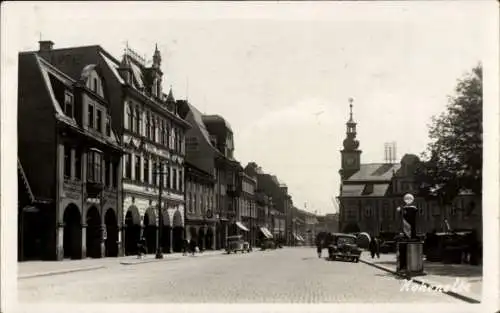 Foto Ak Vrchlabí Hohenelbe Reg Königgrätz, Straßenpartie, Tankstelle, Zapfsäule