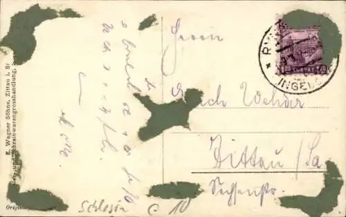 Ak Polesí Rynoltice Finkendorf Region Reichenberg, Panorama