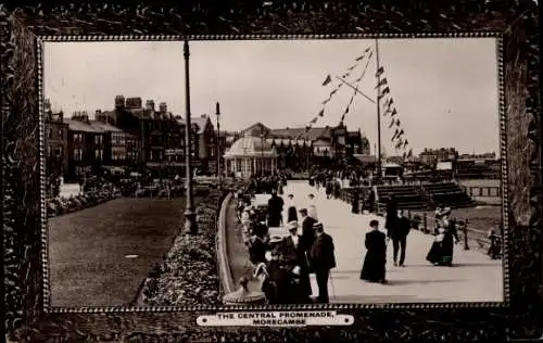 Passepartout Ak Morecambe Lancaster Lancashire England, Central Promenade