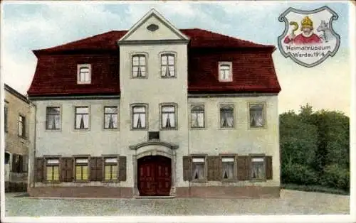 Ak Werdau an der Pleiße in Sachsen, Heimatmuseum, Wappen