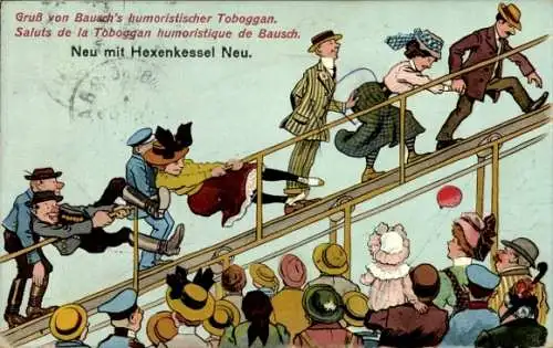 Ak Bausch's humoristischer Toboggan, Neu, Hexenkessel