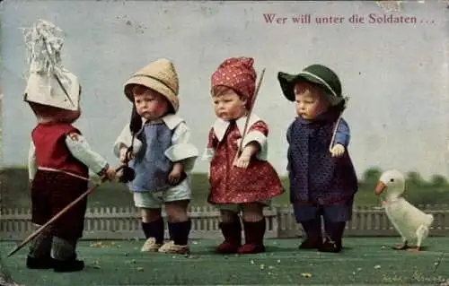 Ak Käthe Kruse Puppen, Gans