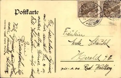 Ak Bärenstein im Erzgebirge, Rathausstraße