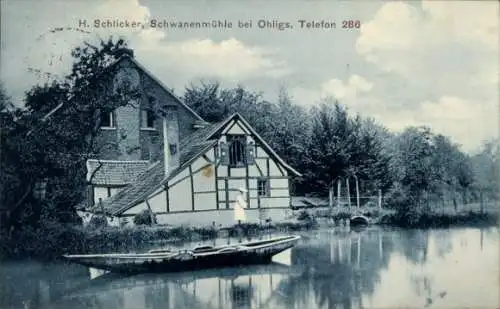 Ak Wiescheid Langenfeld im Rheinland, Gasthaus Schwanenmühle bei Ohligs