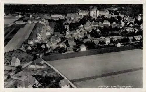Ak Wiblingen Ulm an der Donau Baden, vom Flugzeug aus