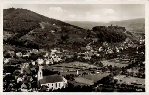 Ak Ortenberg in Baden, Ortenberg mit Schloss, Fliegeraufnahme