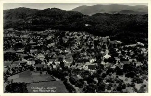 Ak Olsbach Ohlsbach bei Offenburg,  vom Flugzeug aus