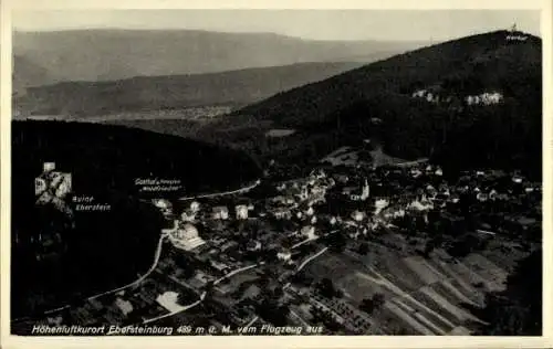 Ak Ebersteinburg Baden Baden am Schwarzwald, Ruine Eberstein, Gasthof Pension Waldfrieden