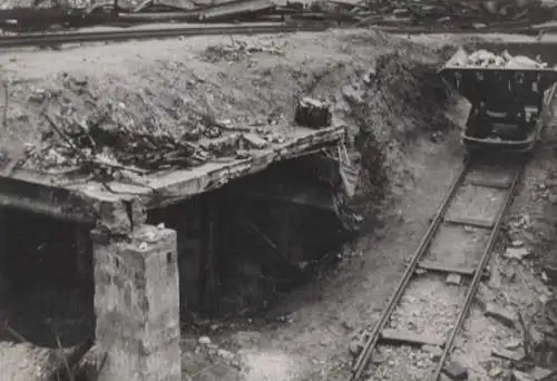 Original Foto Berlin Kreuzberg, Baustelle Belle-Alliance-Straße (heute Mehringdamm), um 1946