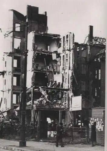 Original Foto Berlin Kreuzberg, Belle-Alliance-Straße (heute Mehringdamm), Baustelle, um 1946