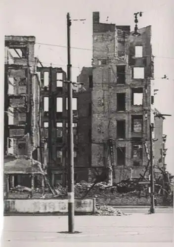 Original Foto Berlin Kreuzberg, Belle-Alliance-Straße (heute Mehringdamm), Baustelle, um 1946