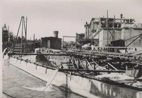 Original Foto Berlin Kreuzberg, Baustelle U-Bahnhof Hallesches Tor, Nord-Süd-Bahn, um 1946