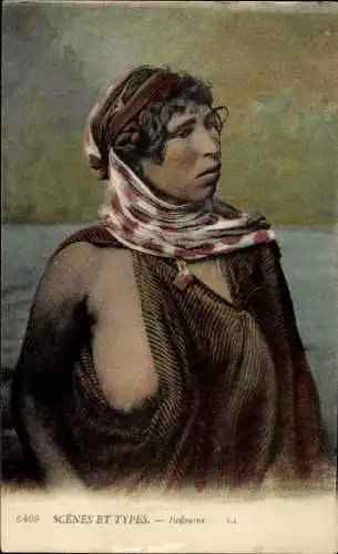 Ak Beduinin mit entblößter Brust