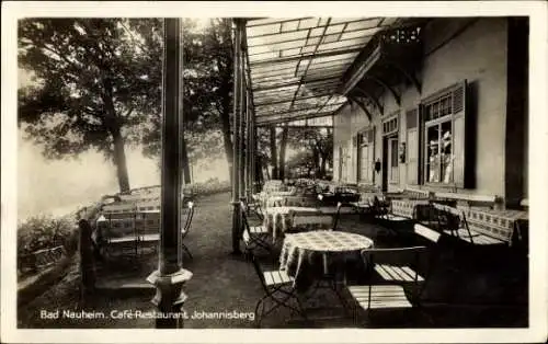 Ak Bad Nauheim Hessen, Cafe Restaurant Johannisberg, Terrasse, Fritz Habicht