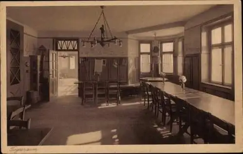 Ak Schloßborn Schlossborn Glashütten im Taunus, Jugendherberge, Tagesraum