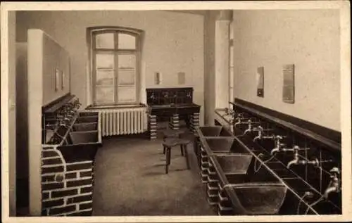 Ak Deutz Köln am Rhein, Waschraum der Jugendherberge