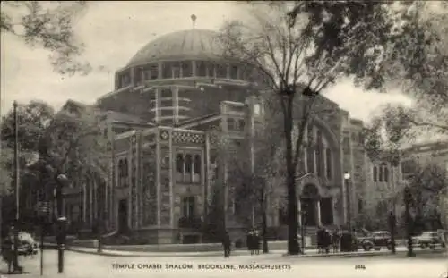 Judaika Ak Brookline Massachusetts USA, Tempel Ohabei Shalom, Synagoge