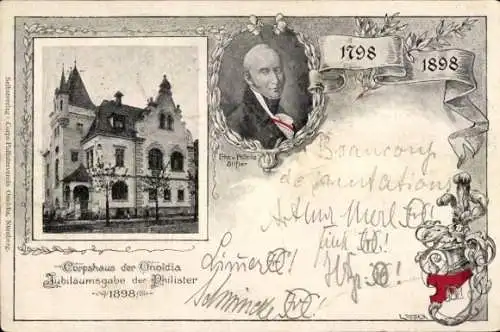 Studentika Ak Erlangen, Corpshaus Onoldia, Jubiläumsgabe Philister 1898, Stifter v. Pöllnitz, KSCV