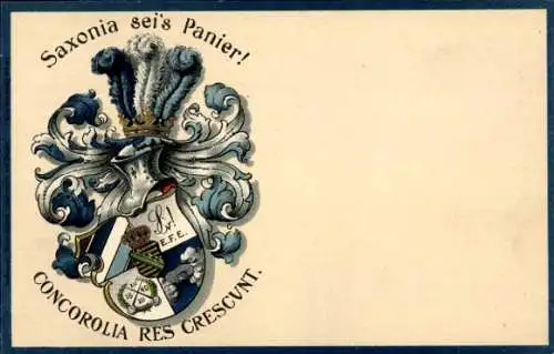 Studentika Ak Göttingen, Saxonia, Wappen, KSCV