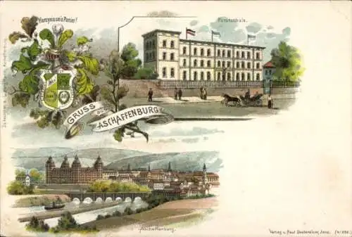 Studentika Litho Aschaffenburg, Forstschule, Hercynia, Wappen, KSCV