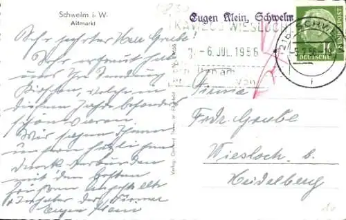 Ak Schwelm in Westfalen, Altmarkt