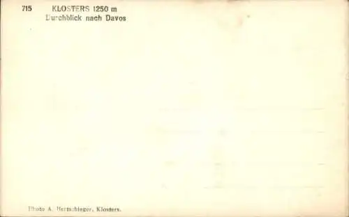 Ak Klosters Platz Kt. Graubünden Schweiz, Gesamtansicht, Davos