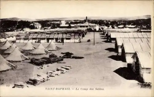 Ak Saint Raphaël Var, La Camp des Sables