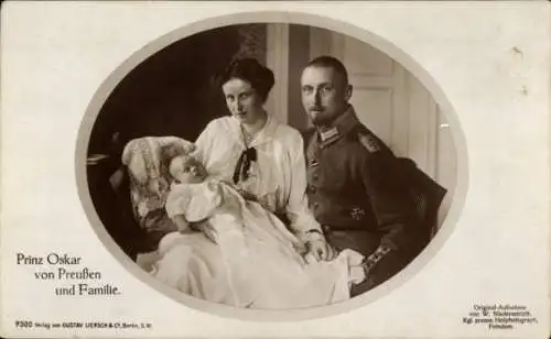 Ak Oskar Prinz von Preußen und Familie, Portrait, Liersch 7500