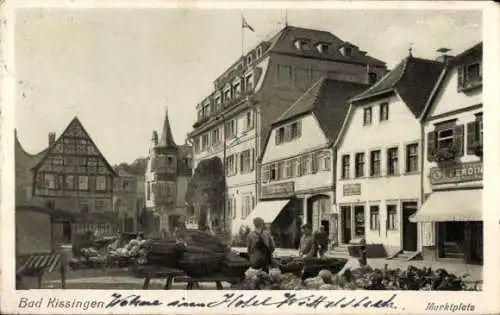 Ak Bad Kissingen Unterfranken Bayern, Marktplatz