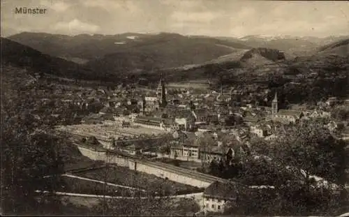 Ak Munster Münster Elsass Haut Rhin, Panorama