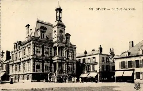 CPA Givet Ardennes, Hotel de Ville