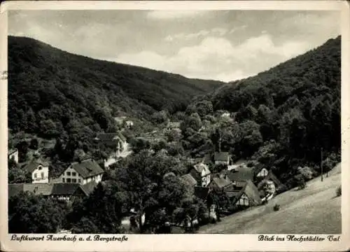 Ak Auerbach Bensheim an der Bergstraße Hessen, Blick ins Hochstädter Tal