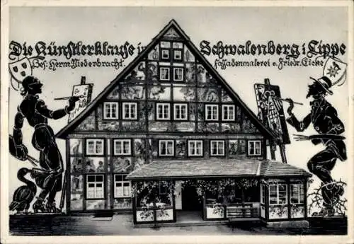 Ak Schwalenberg in Lippe, Künstlerklause, Wappen