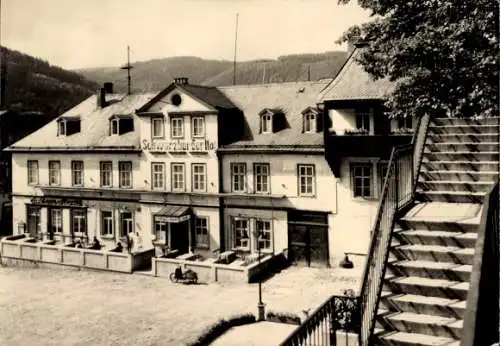 Ak Leutenberg in Thüringen, Konsum-Markt-Café