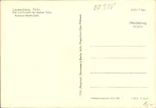 Ak Leutenberg in Thüringen, Konsum-Markt-Café