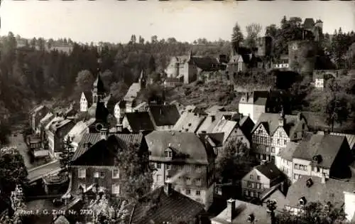 Ak Monschau Montjoie in der Eifel, Teilansicht mit Burg