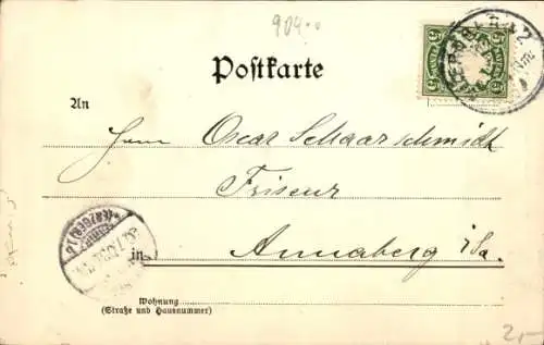 Ak Nürnberg Bayern, Wasserpartie am Sand, Wohnhäuser, Bäume