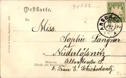 Ak Ansbach in Mittelfranken Bayern, Oberer Markt, St. Johanniskirche
