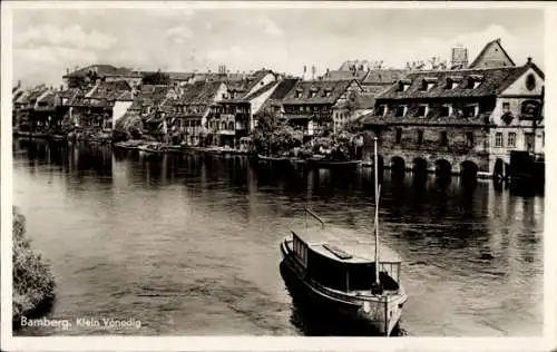 Ak Bamberg in Oberfranken, Klein Venedig, Boot