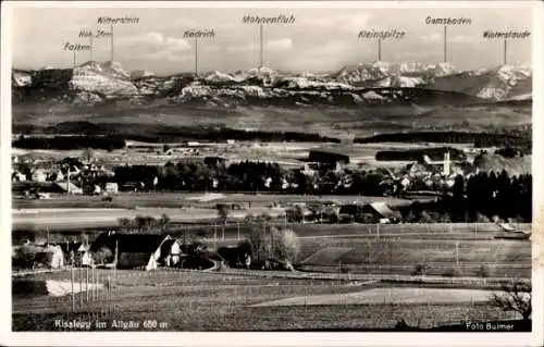 Ak Kißlegg im Allgäu, Panorama, Kleinspitze, Winterstaude, Gamsboden, Hädrich, Witterstein, Falken